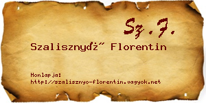 Szalisznyó Florentin névjegykártya