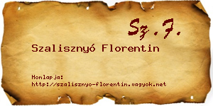 Szalisznyó Florentin névjegykártya